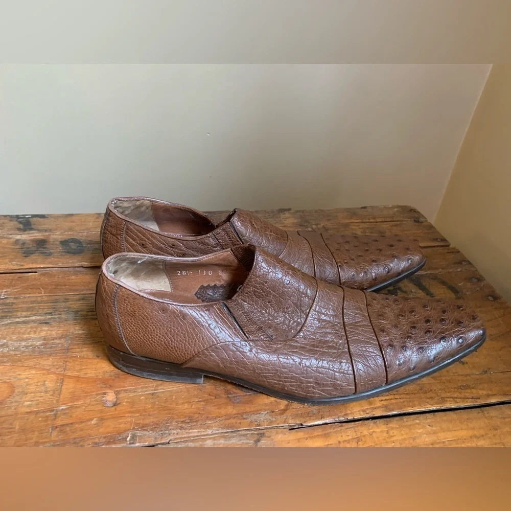 JE-VER real leather ostrich shoesMexico Size 28.5 US Men's size 10.5?